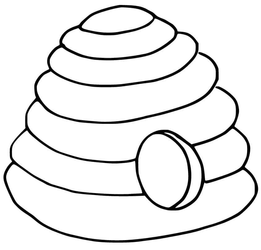 Coloriage gratuit Ruche #221618 de la collection Nature et saisons à imprimer