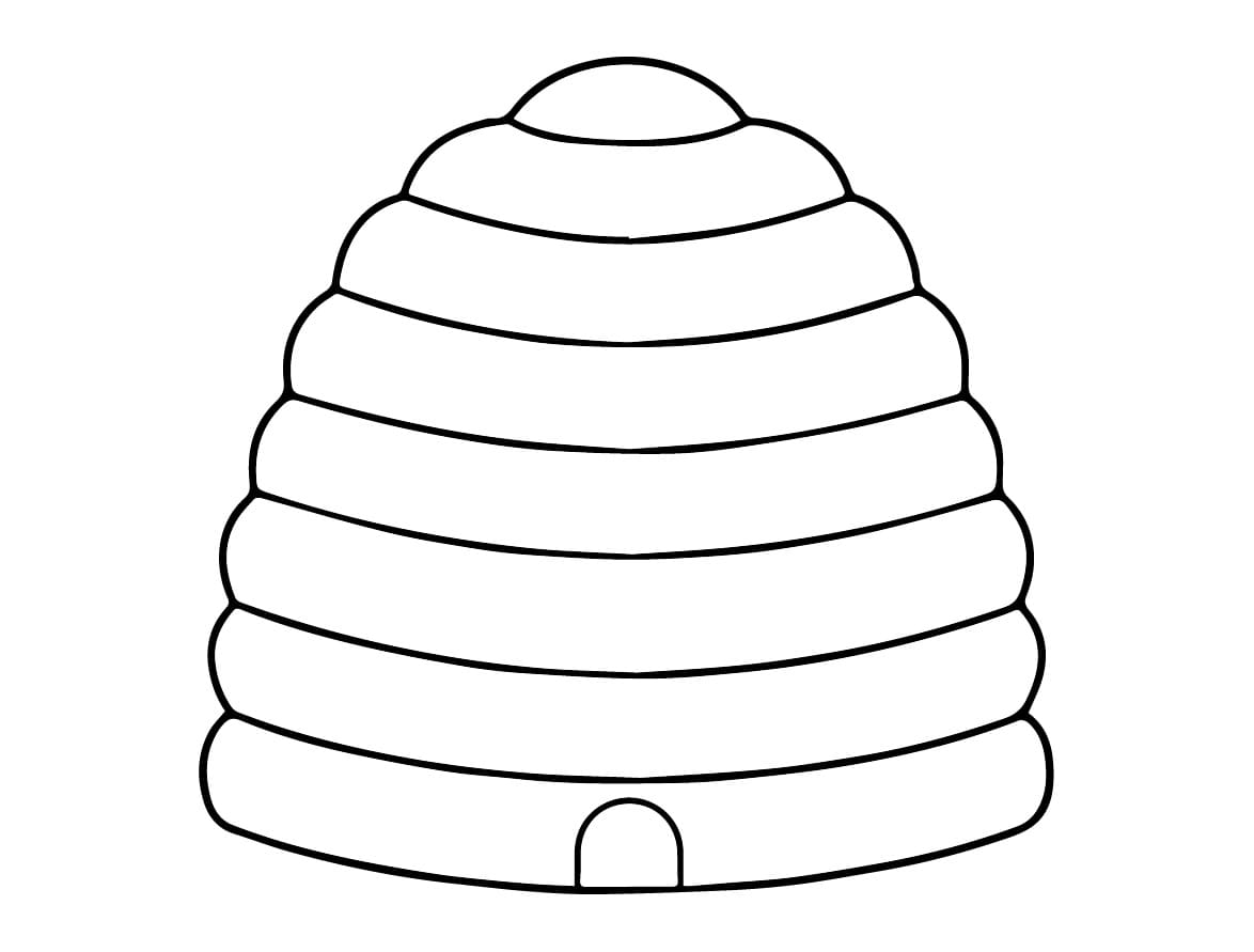 Coloriage gratuit Ruche #221630 de la collection Nature et saisons à imprimer