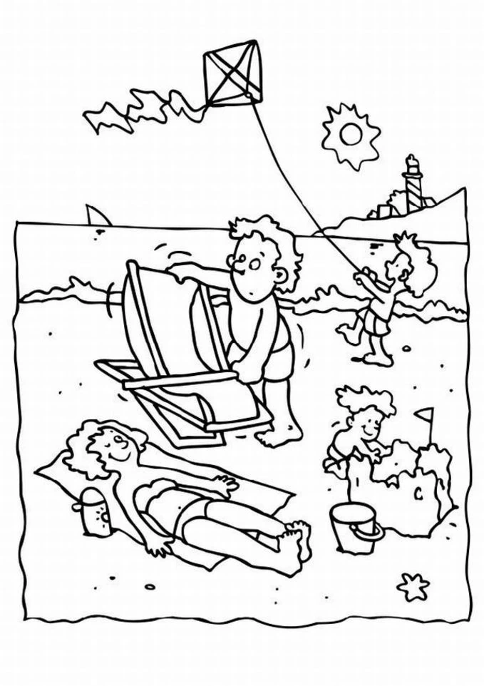 Dessin à colorier: Saison Été (Nature et saisons) #165105 - Coloriages à Imprimer Gratuits