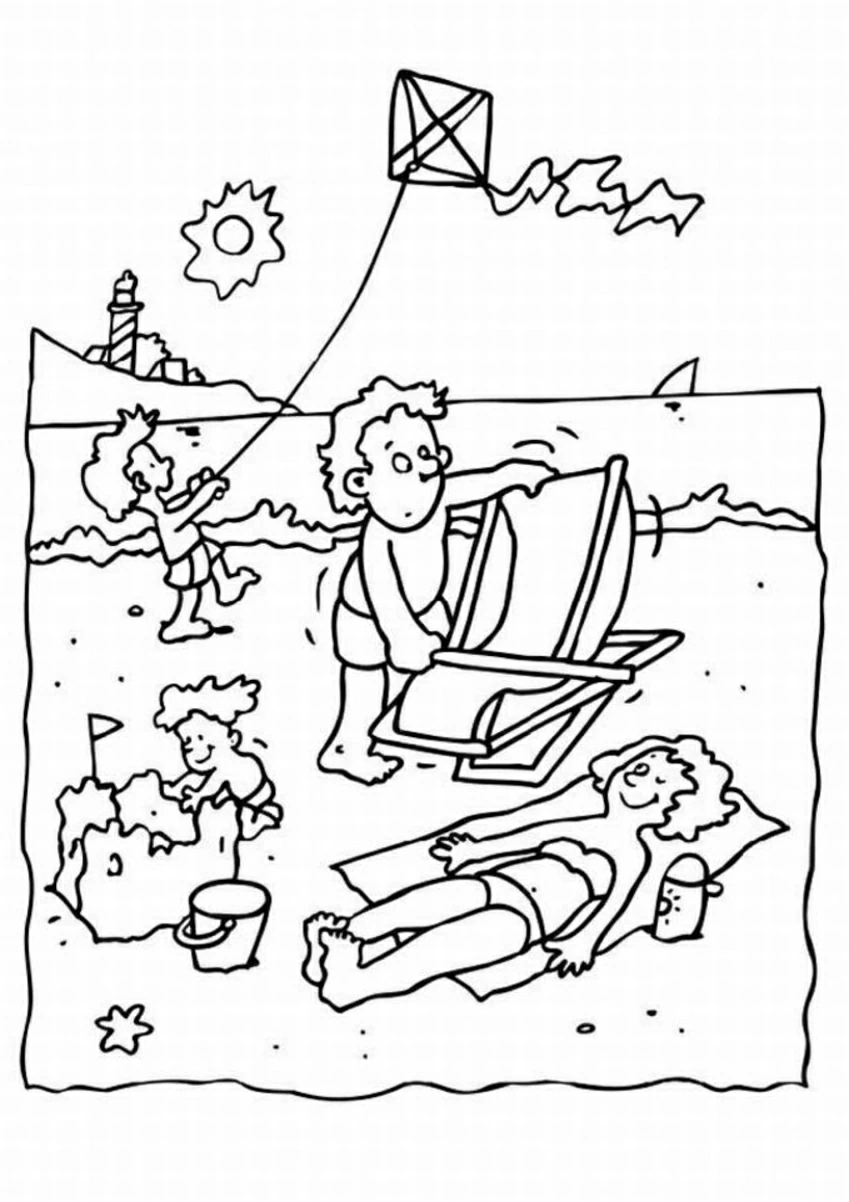 Dessin à colorier: Saison Été (Nature et saisons) #165124 - Coloriages à Imprimer Gratuits