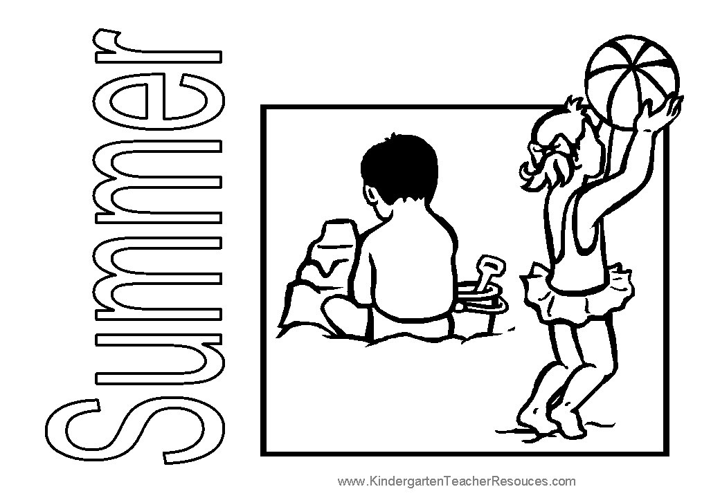 Coloriage à imprimer Saison Été #165211 de la série Nature et saisons, gratuit pour enfants et adultes