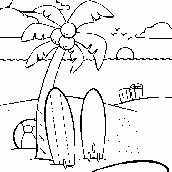 Dessin à colorier: Saison Été (Nature et saisons) #165217 - Coloriages à Imprimer Gratuits