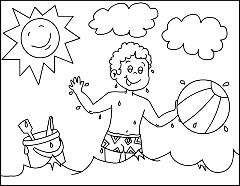 Dessin à colorier: Saison Été (Nature et saisons) #165239 - Coloriages à Imprimer Gratuits