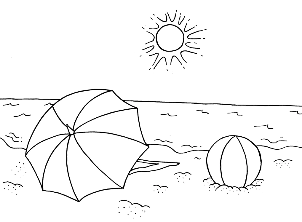 Dessin à colorier: Saison Été (Nature et saisons) #165243 - Coloriages à Imprimer Gratuits