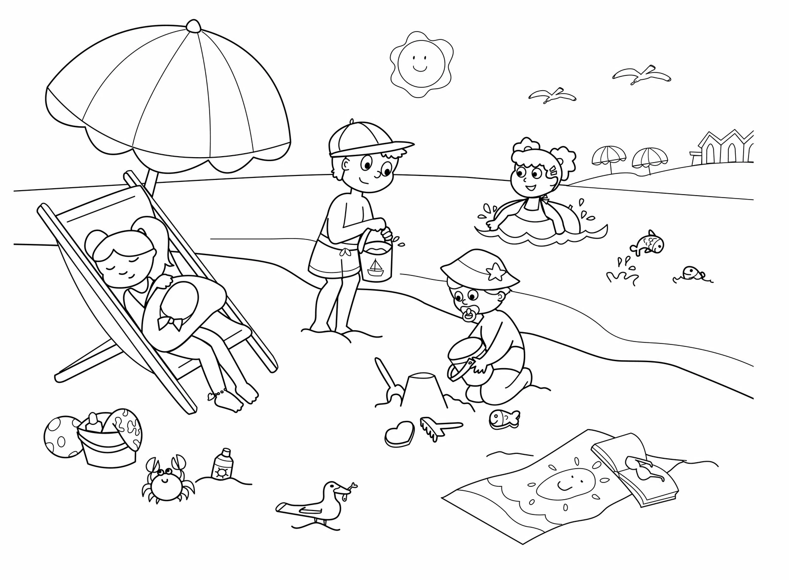 Dessin à colorier: Saison Été (Nature et saisons) #165305 - Coloriages à Imprimer Gratuits