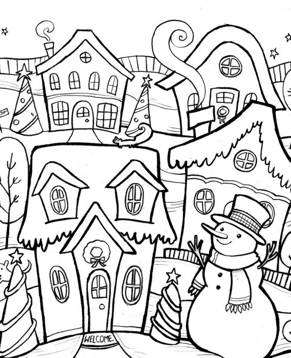 Dessin à colorier: Saison Hiver (Nature et saisons) #164434 - Coloriages à Imprimer Gratuits