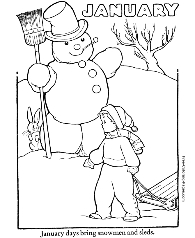 Page de coloriage Saison Hiver #164677, collection Nature et saisons, à imprimer et colorier