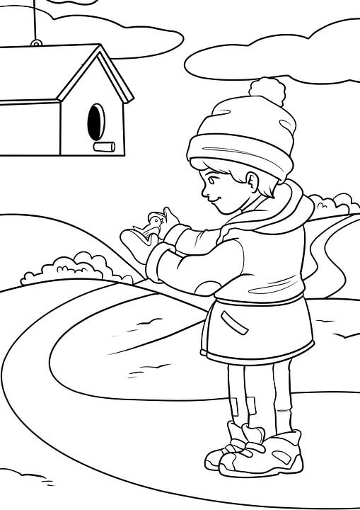 Coloriage gratuit Saison Hiver #181198 de la collection Nature et saisons à imprimer