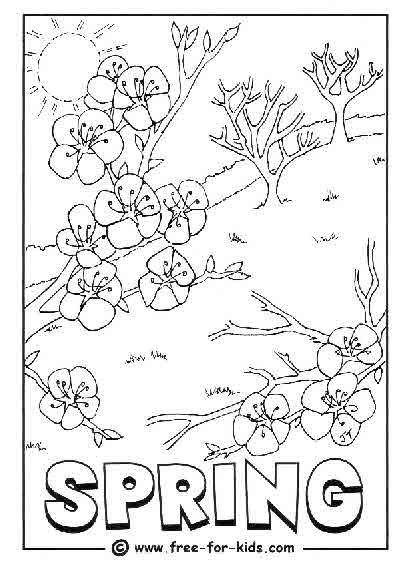 Dessin à colorier: Saison Printemps (Nature et saisons) #164859 - Coloriages à Imprimer Gratuits