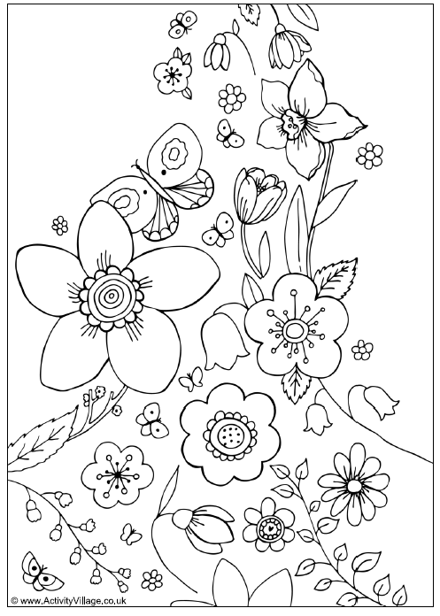 Joli coloriage Saison Printemps #164861 de la collection Nature et saisons, prêt à imprimer pour petits et grands Joli coloriage Saison Printemps #164861 de la collection Nature et saisons, prêt à imprimer pour petits et grands