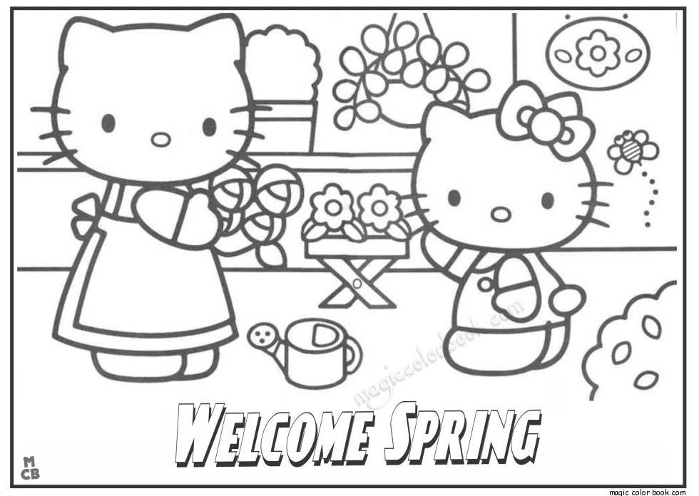 Coloriage gratuit Saison Printemps #164938 de la collection Nature et saisons à imprimer