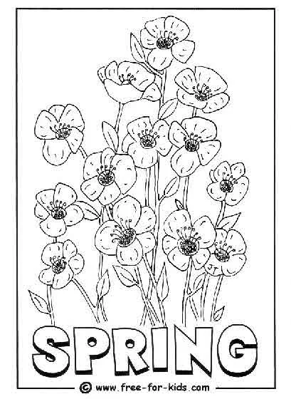 Coloriage à imprimer Saison Printemps #165030 de la série Nature et saisons, gratuit pour enfants et adultes