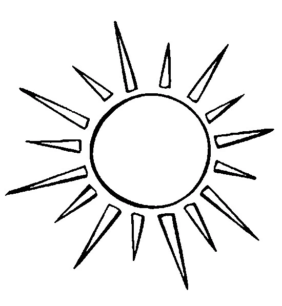 Coloriage gratuit Soleil #157905 de la collection Nature et saisons à imprimer