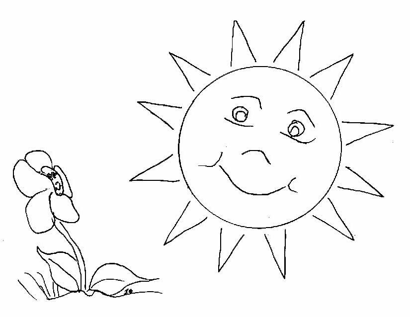 Coloriage gratuit Soleil #157919 de la collection Nature et saisons à imprimer