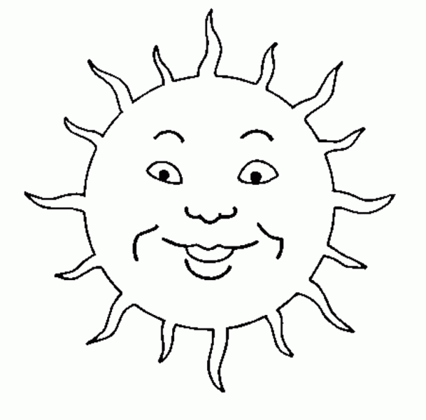 Coloriage gratuit Soleil #157935 de la collection Nature et saisons à imprimer