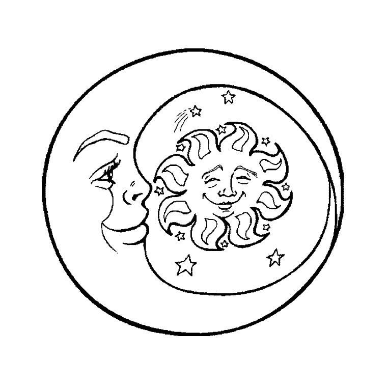 Coloriage imprimable Soleil #157960 de la collection Nature et saisons à colorier aux crayons