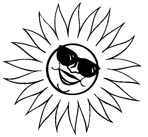 Coloriage imprimable Soleil #158012 de la collection Nature et saisons à colorier aux crayons