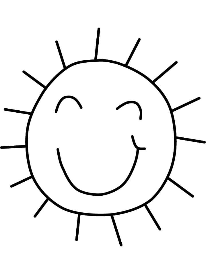 Coloriage gratuit pour enfants et adultes Soleil #172440, collection Nature et saisons