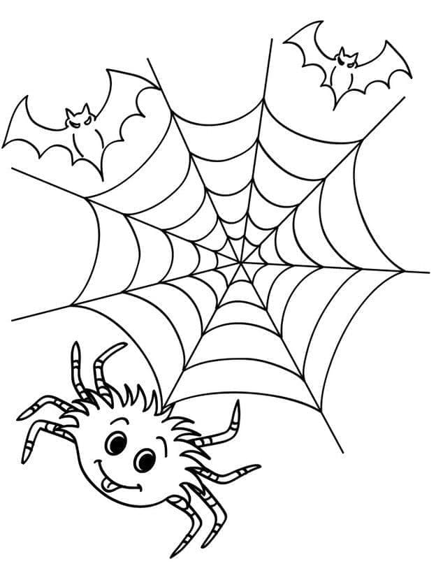 Dessin à colorier: Toile d’Araignée (Nature et saisons) #204196 - Coloriages à Imprimer Gratuits