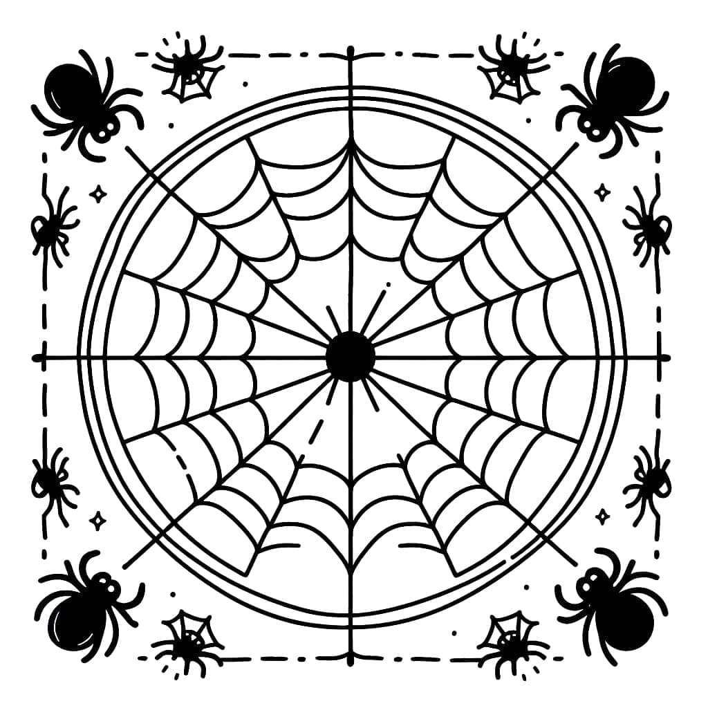 Dessin à colorier: Toile d’Araignée (Nature et saisons) #204199 - Coloriages à Imprimer Gratuits