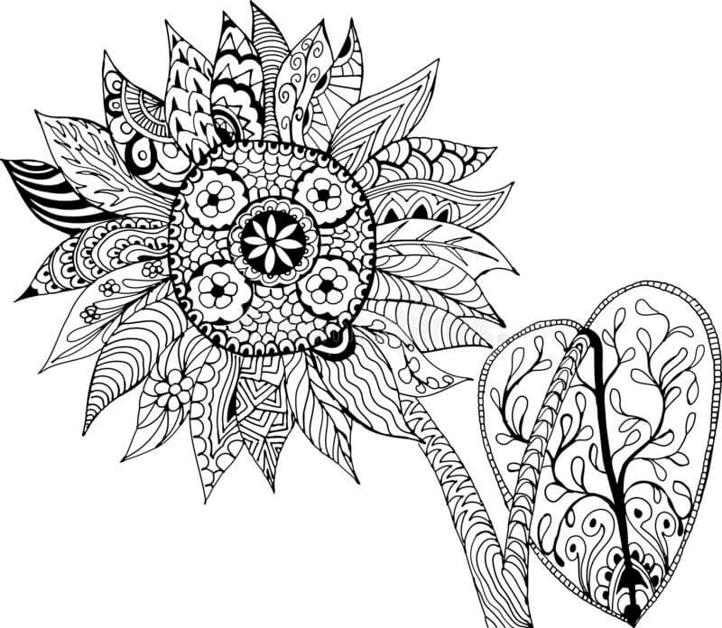 Coloriage gratuit Tournesol #171044 de la collection Nature et saisons à imprimer
