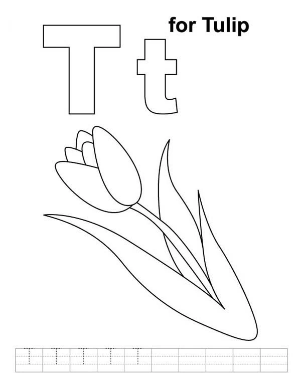 Coloriage gratuit Tulipe #161796 de la collection Nature et saisons à imprimer