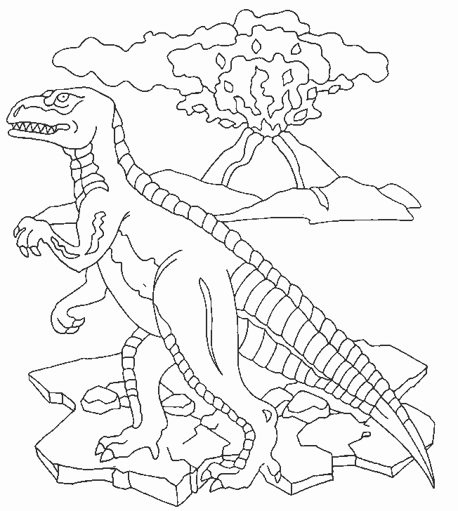 Coloriage gratuit Volcan #166581 de la collection Nature et saisons à imprimer