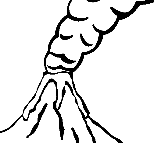Coloriage gratuit Volcan #166603 de la collection Nature et saisons à imprimer