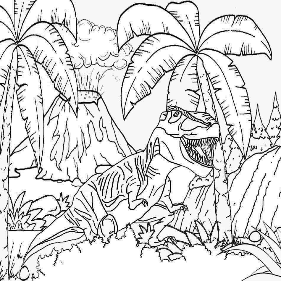 Coloriage gratuit Volcan #178064 de la collection Nature et saisons à imprimer