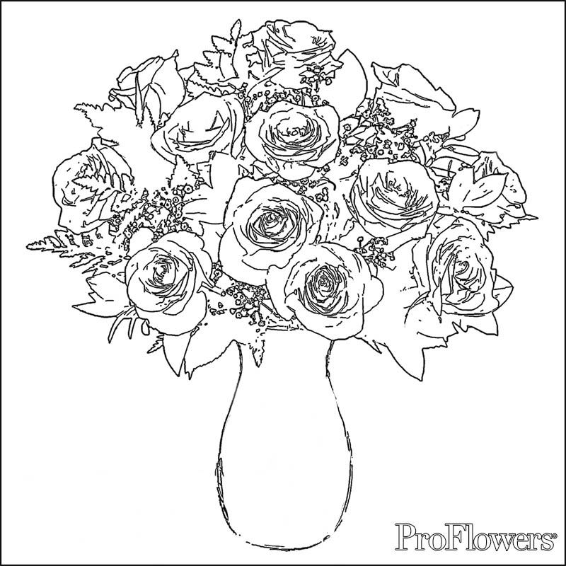 Dessin à colorier: Bouquet de fleurs (Nature) #160825 - Coloriages à Imprimer Gratuits