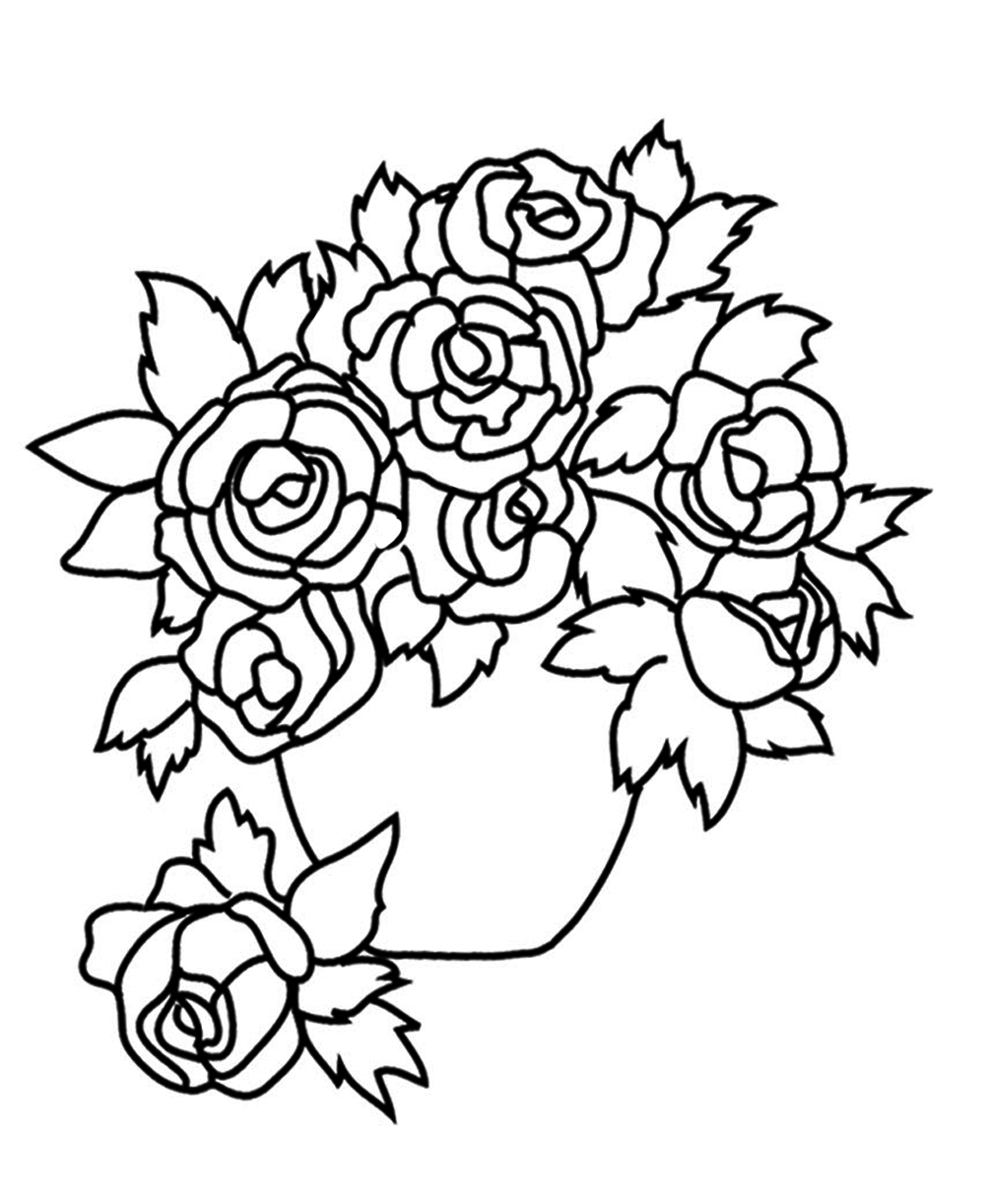 Dessin à colorier: Bouquet de fleurs (Nature) #160859 - Coloriages à Imprimer Gratuits
