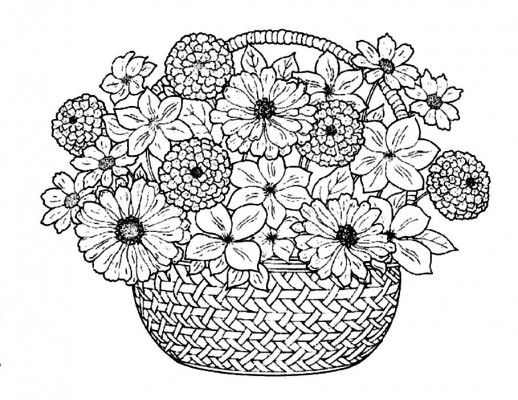 Dessin à colorier: Bouquet de fleurs (Nature) #160875 - Coloriages à Imprimer Gratuits