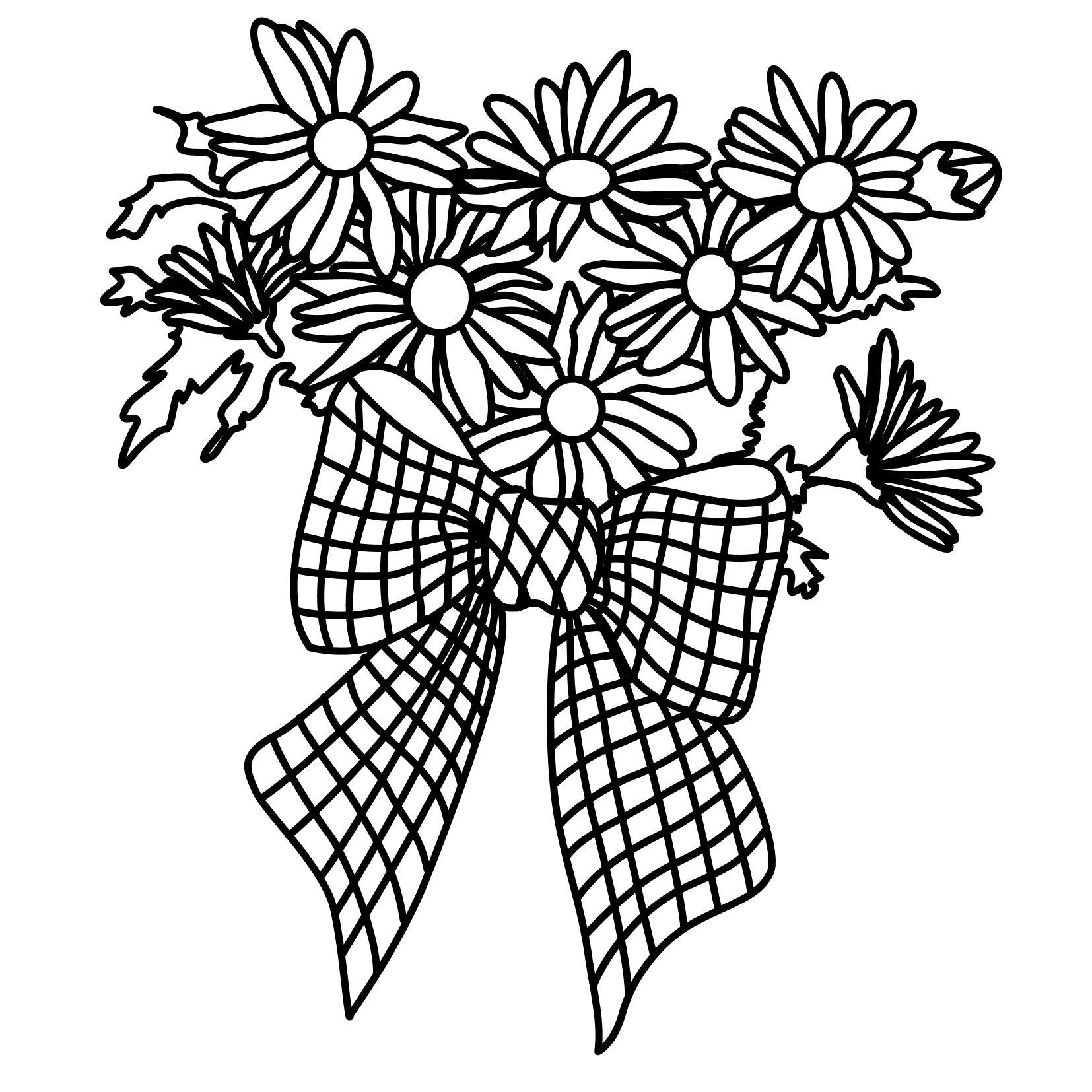 Dessin à colorier: Bouquet de fleurs (Nature) #161016 - Coloriages à Imprimer Gratuits