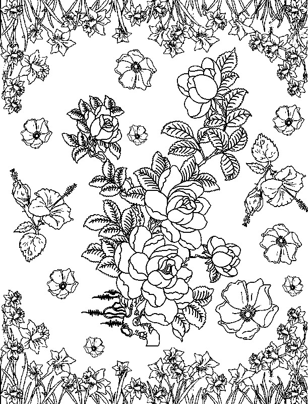 Dessin Fleurs #154993 (Nature) à colorier – Coloriages à imprimer