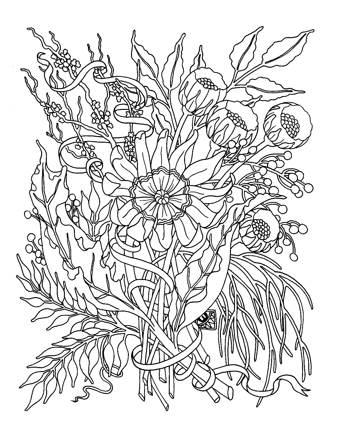 Dessin à colorier: Fleurs (Nature) #155012 - Coloriages à Imprimer Gratuits