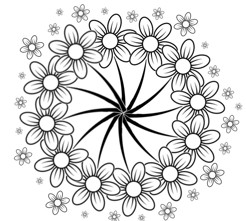 Dessin à colorier: Fleurs (Nature) #155029 - Coloriages à Imprimer Gratuits