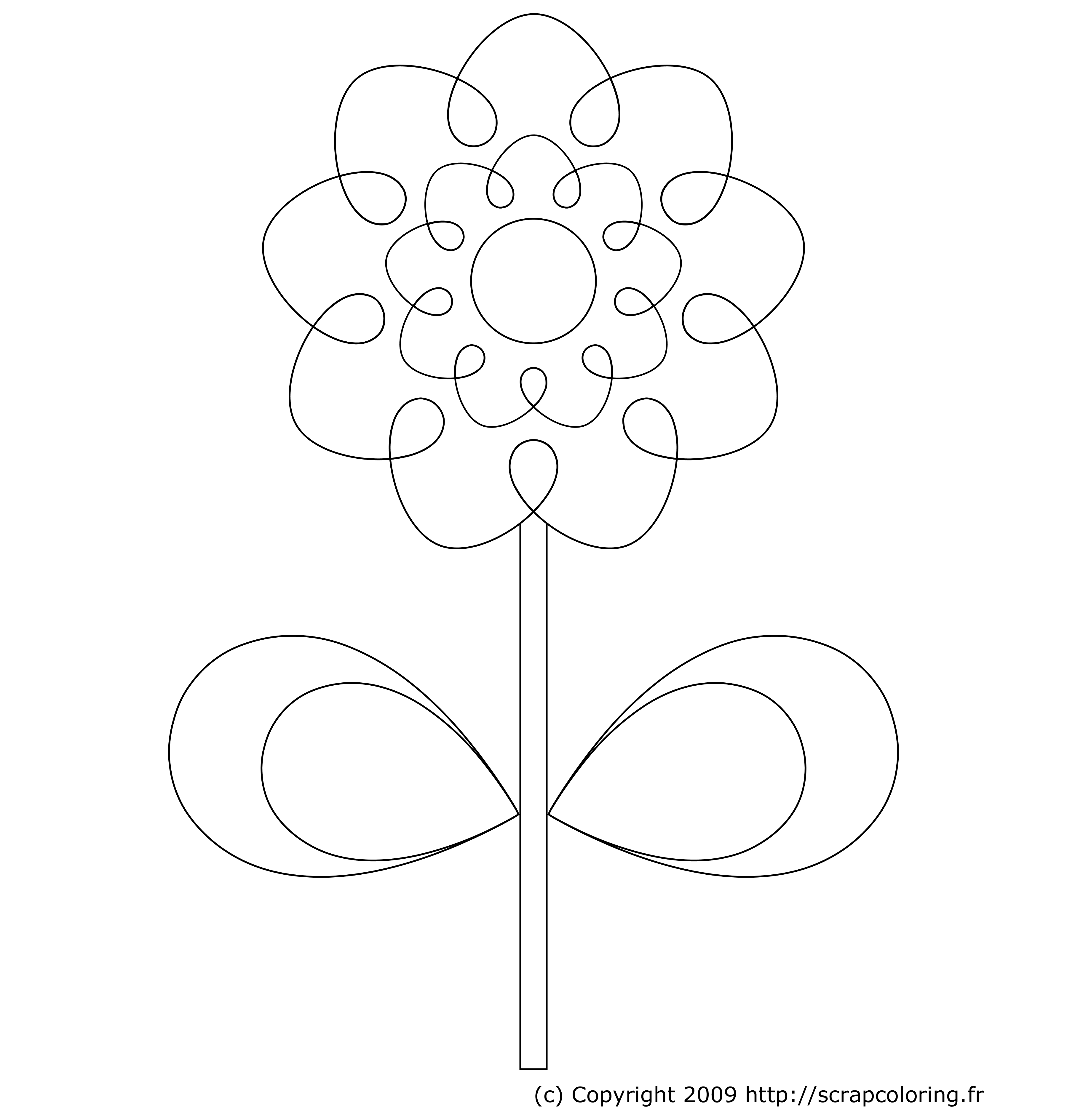 Dessin à colorier: Fleurs (Nature) #155119 - Coloriages à Imprimer Gratuits