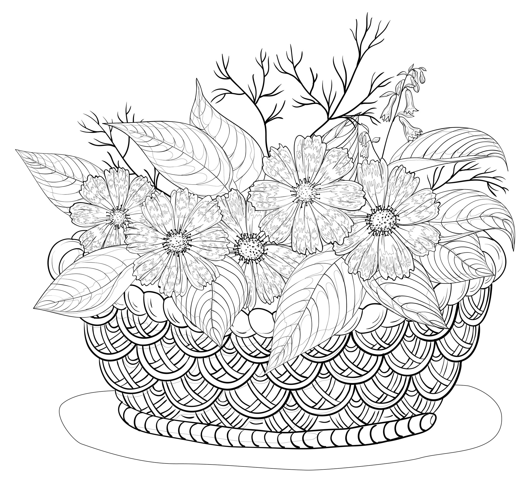 Dessin à colorier: Fleurs (Nature) #155143 - Coloriages à Imprimer Gratuits