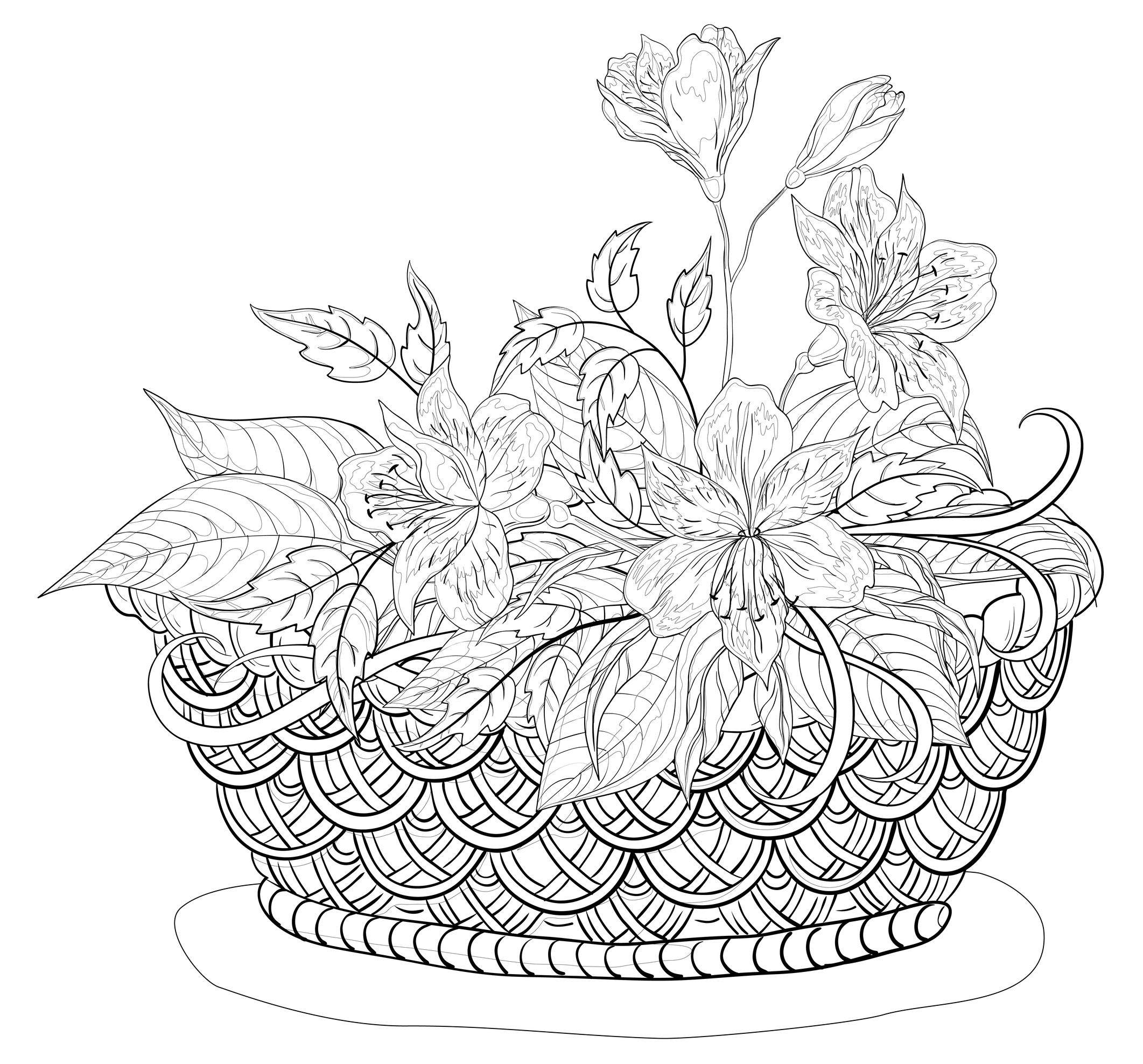  Coloriage  Fleurs  155184 Nature  Album de coloriages 