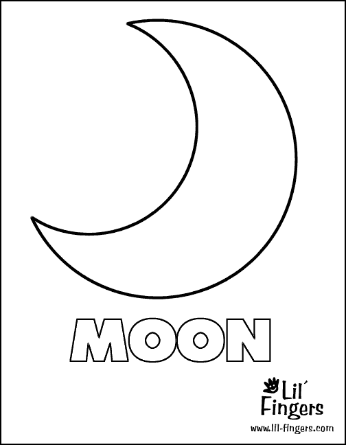 Dessin à colorier: Lune (Nature) #155662 - Coloriages à Imprimer Gratuits