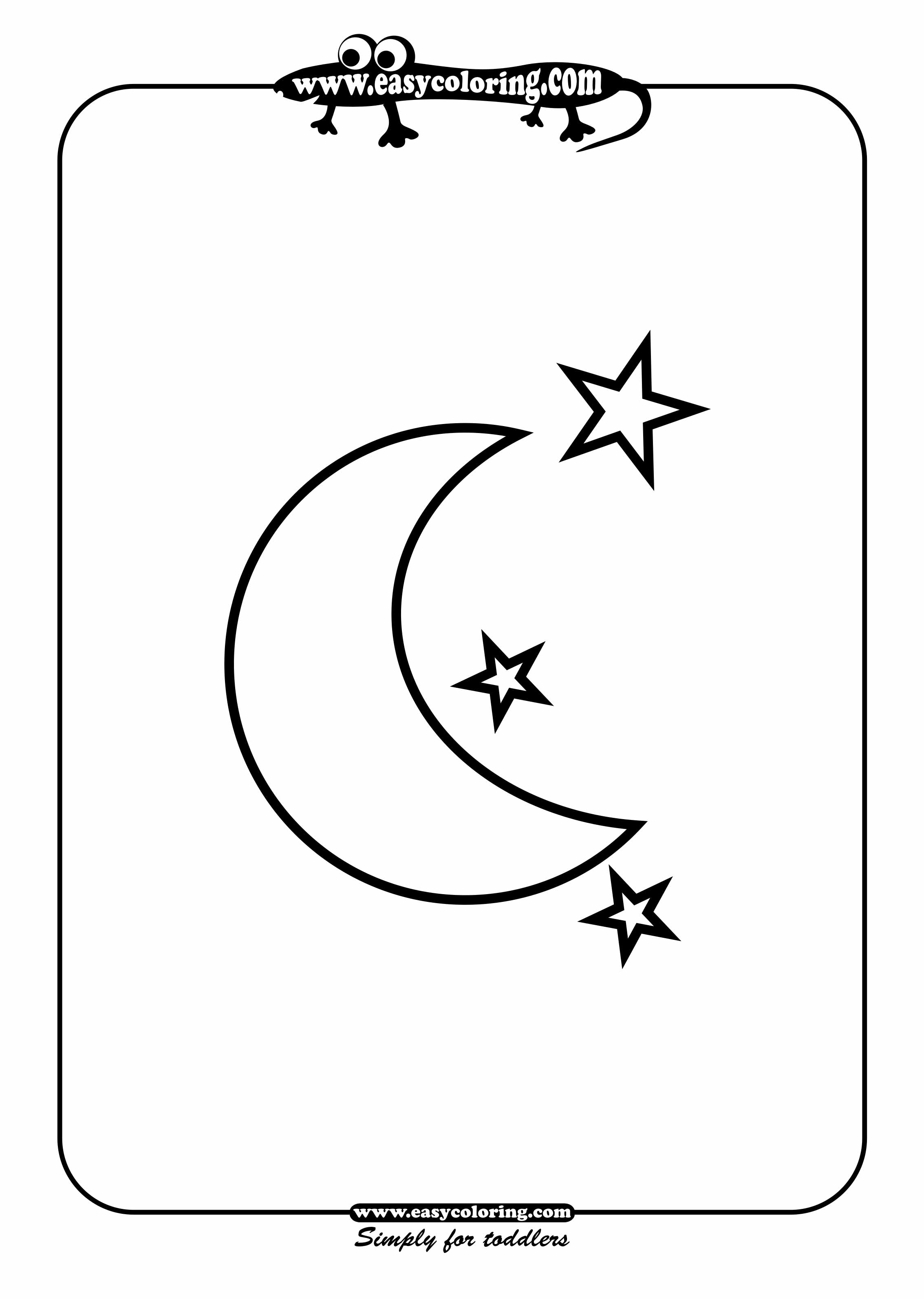 Dessin à colorier: Lune (Nature) #155759 - Coloriages à Imprimer Gratuits