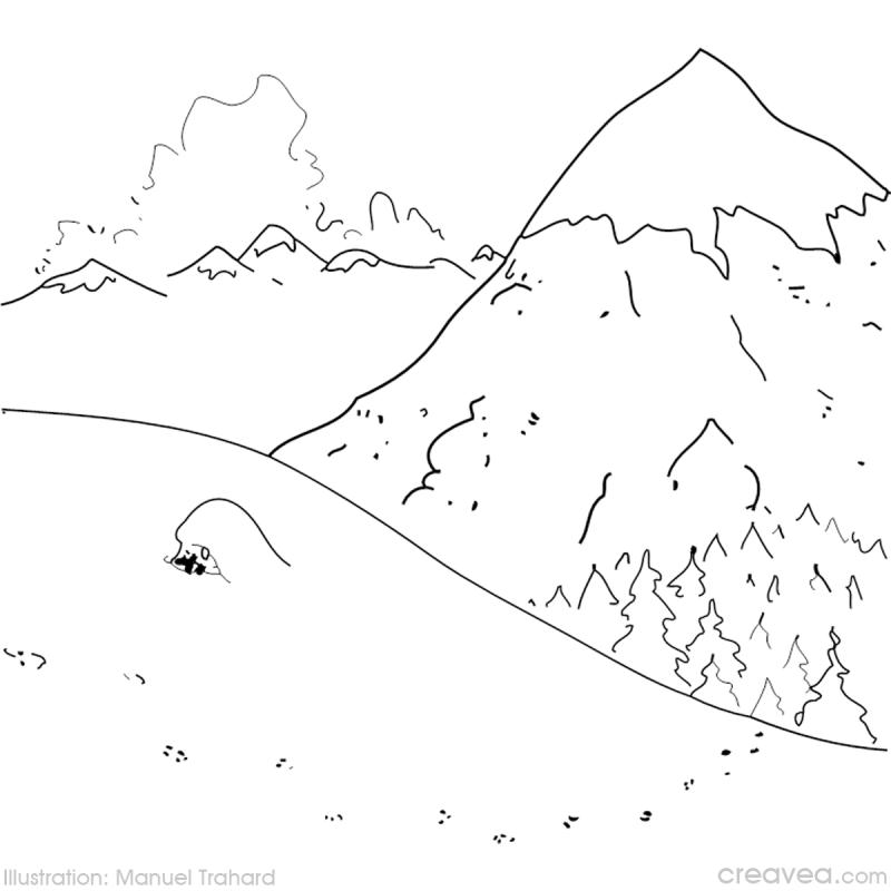 Dessin à colorier: Montagne (Nature) #156479 - Coloriages à Imprimer Gratuits