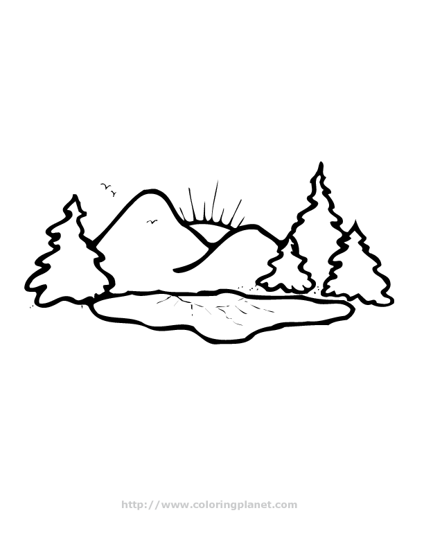 Dessin Montagne #156515 (Nature) à colorier