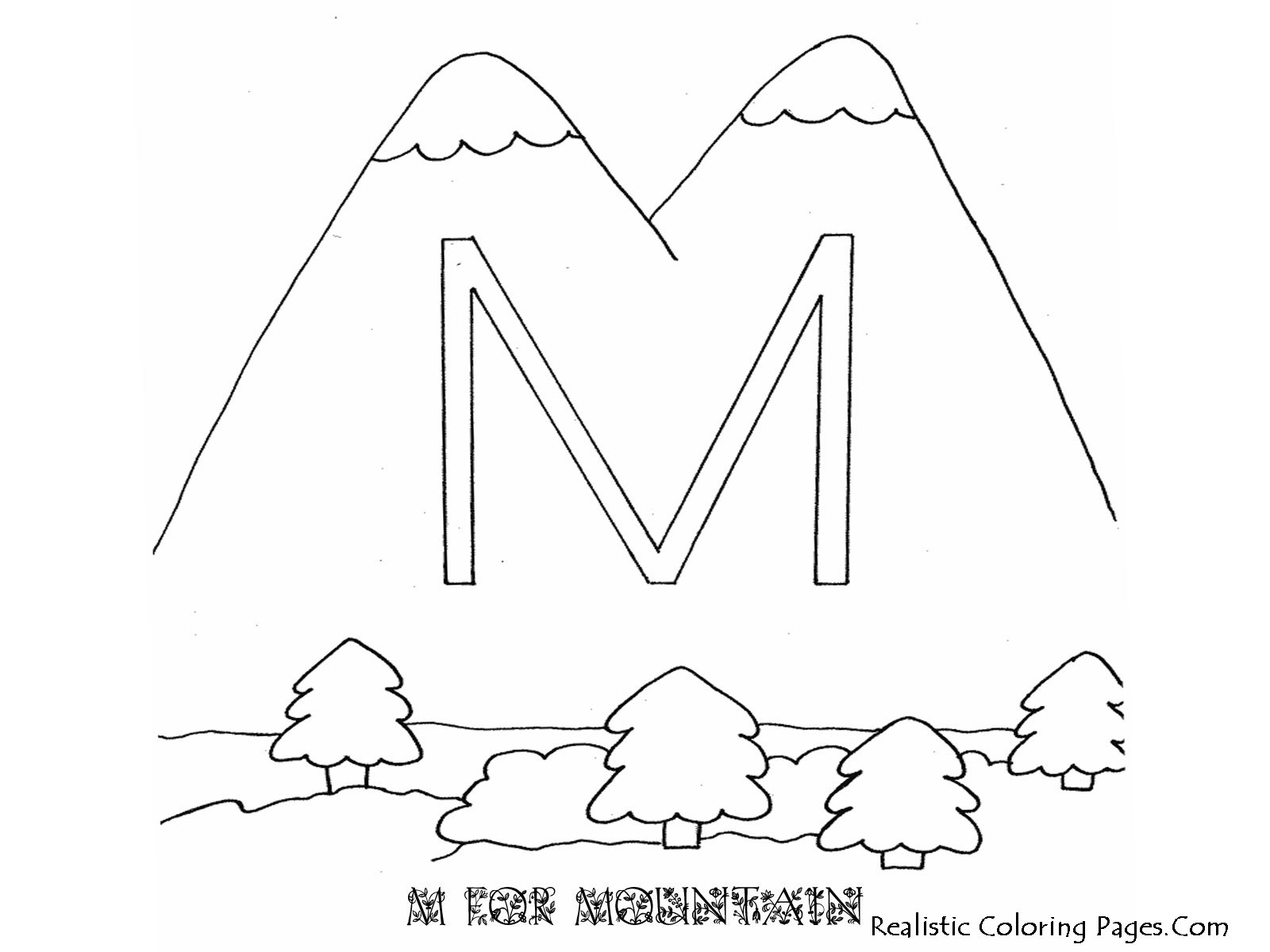 Dessin à colorier: Montagne (Nature) #156577 - Coloriages à Imprimer Gratuits