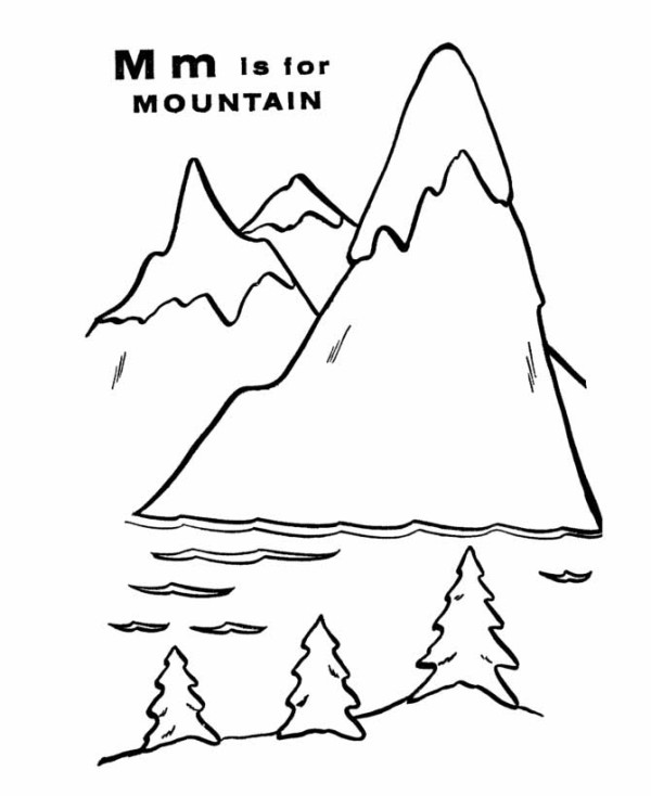 Dessin à colorier: Montagne (Nature) #156689 - Coloriages à Imprimer Gratuits