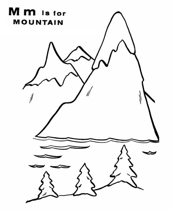 Dessin à colorier: Montagne (Nature) #156733 - Coloriages à Imprimer Gratuits