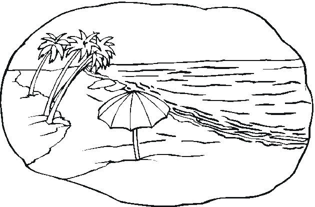 Dessin à colorier: Plage (Nature) #159124 - Coloriages à Imprimer Gratuits