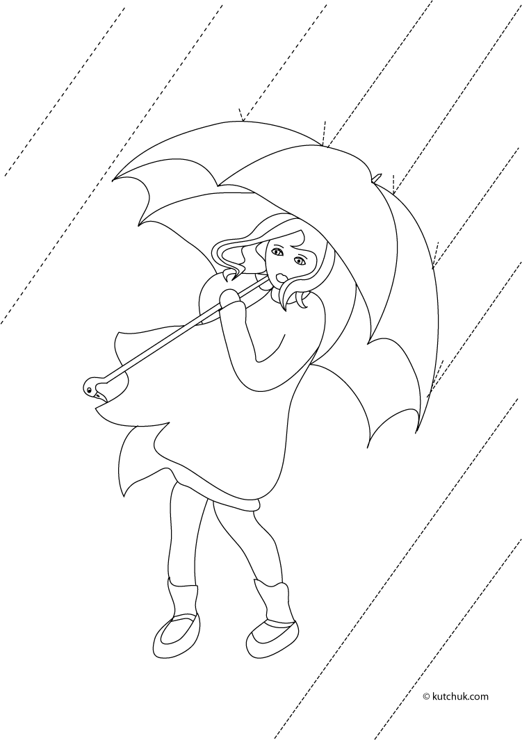 Dessin à colorier: Pluie (Nature) #158335 - Coloriages à Imprimer Gratuits