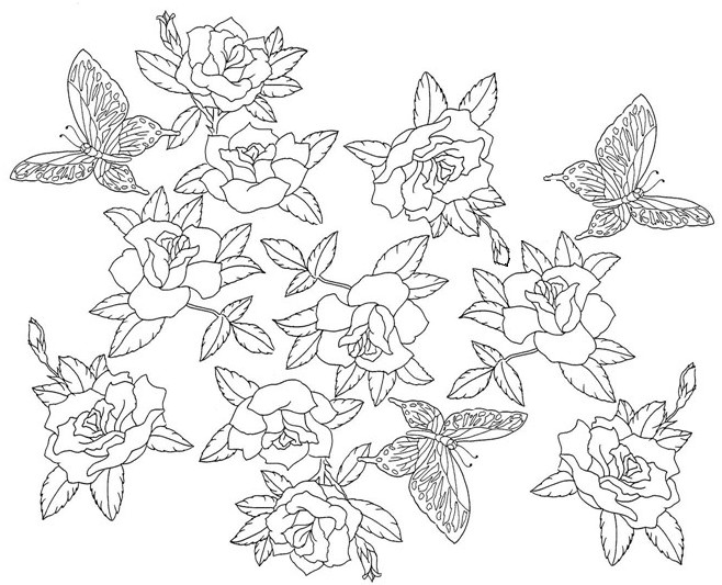 Dessin à colorier: Roses (Nature) #161934 - Coloriages à Imprimer Gratuits