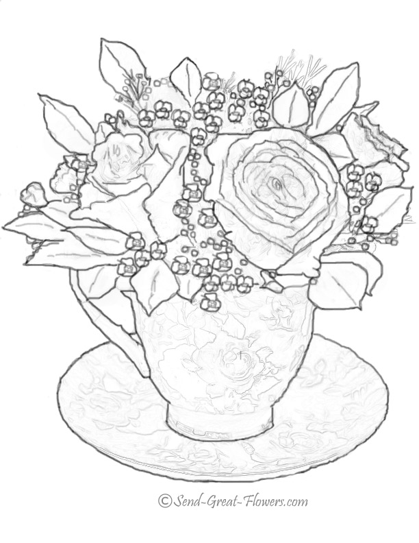 Dessin à colorier: Roses (Nature) #161940 - Coloriages à Imprimer Gratuits
